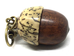 LV-5000 Snakewood & Yollilo Palm Nut Acorn Key Fob, Pill Holder, Memmorial Pendant-SCREW CAP
