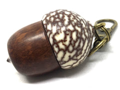 LV-5218 Acorn Pendant Box, Compartment Jewelry from Snakewood & Betel Nut-SCREW CAP