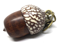 LV-5218 Acorn Pendant Box, Compartment Jewelry from Snakewood & Betel Nut-SCREW CAP