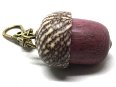 LV-5005 Acorn Pendant Box, Secret Compartment from Purpleheart & Betel Nut-SCREW CAP