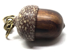 LV-5013 Desert Ironwood & Betelnut Acorn Pendant Box, Charm, Pill Holder-SCREW CAP