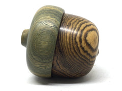 LV-5020 Verawood & Bocote Wooden Acorn Trinket Box, Engagement Ring Box-SCREW CAP