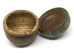 LV-5020 Verawood & Bocote Wooden Acorn Trinket Box, Engagement Ring Box-SCREW CAP
