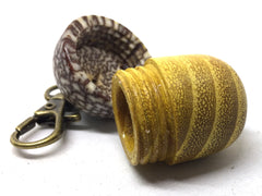 LV-5023 Osage Orange & Betel Nut Acorn Pendant Box, Keychain, Pill Fob-SCREW CAP
