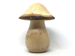 LV-5026 Birdseye Maple & Valley Oak Wooden Mushroom Keepsake Box, Pill, Jewelry Box-THREADED
