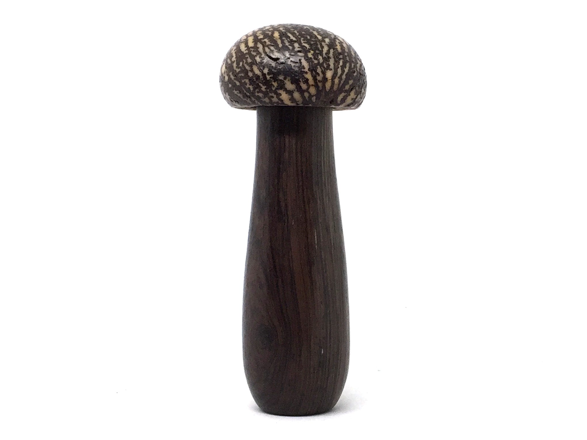 LV-5029 Khamphi Rosewood & Betel Nut Mushroom Secret Compartment, Pill Holder-THREADED CAP