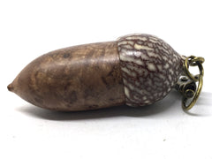 LV-5031 Papaturro Burl & Betelnut Acorn Pendant Box, Pill Holder-SCREW CAP