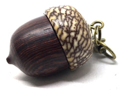 LV-5032 Camatillo & Betelnut Acorn Pendant Box, Charm, Pill Holder-SCREW CAP