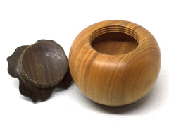 LV-5035 Persimmon Threaded Box from Orangeheart & Verawood-SCREW CAP