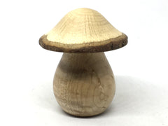 LV-5036 Birdseye Maple & Valley Oak Wooden Mushroom Keepsake Box, Pill, Jewelry Box-THREADED