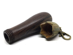 LV-5037 Khamphi Rosewood & Verawood Eggplant Trinket Box, Needle Case, Jewelry Box-SCREW CAP