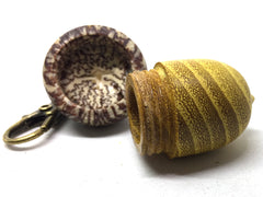LV-5043 Osage Orange & Betel Nut Acorn Pendant Box, Keychain, Pill Fob-SCREW CAP