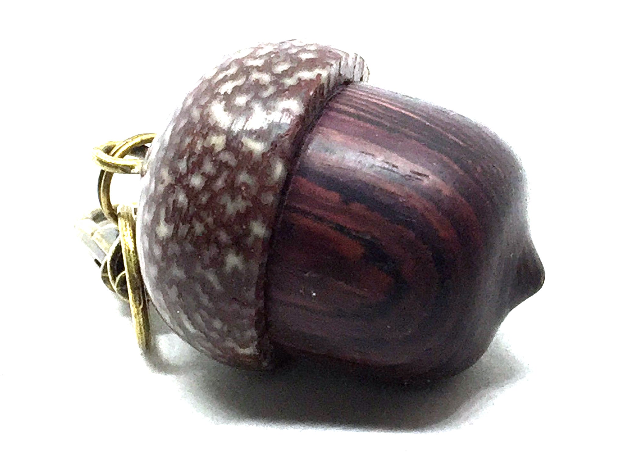 LV-5046 Camatillo & Betelnut Acorn Pendant Box, Charm, Pill Holder-SCREW CAP