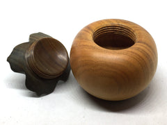 LV-5048 Persimmon Threaded Box from Orangeheart & Verawood-SCREW CAP