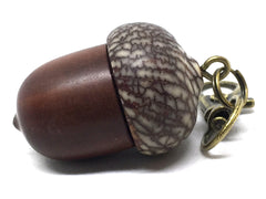 LV-5051 Manzanita & Betelnut Acorn Pendant Box,Bag Charm, Keychain-SCREW CAP