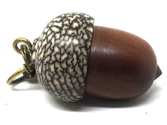 LV-5053 Manzanita & Betelnut Acorn Pendant Box,Bag Charm, Keychain-SCREW CAP