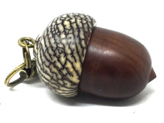 LV-5053 Manzanita & Betelnut Acorn Pendant Box,Bag Charm, Keychain-SCREW CAP