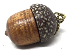LV-5056 Curly Koa & Betelnut Acorn Pendant Box-SCREW CAP