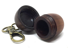 LV-5053 Manzanita & Brown Ebony Acorn Pendant Box, Pill Fob, Secret Compartment-SCREW CAP