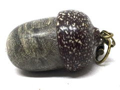 LV-5064 Buckeye Burl & Betelnut Acorn Key Fob, Pill Holder, Cash Stash-SCREW CAP