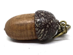 LV-5071 Curly Koa & Betelnut Acorn Pendant Box, Charm, Keychain-SCREW CAP