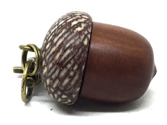 LV-5072 Manzanita & Betel Nut Acorn Pendant Box, Charm, Pill Holder-SCREW CAP