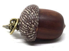 LV-5072 Manzanita & Betel Nut Acorn Pendant Box, Charm, Pill Holder-SCREW CAP