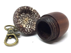 LV-5072 Manzanita & Betel Nut Acorn Pendant Box, Charm, Pill Holder-SCREW CAP