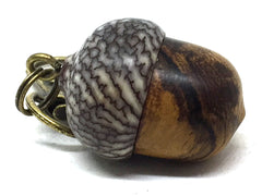 LV-5073 Desert Ironwood & Betelnut Acorn Pendant Box, Charm, Pill Holder-SCREW CAP