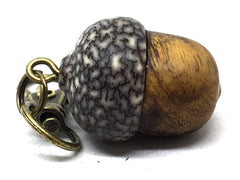 LV-5073 Desert Ironwood & Betelnut Acorn Pendant Box, Charm, Pill Holder-SCREW CAP