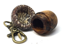 LV-5073 Desert Ironwood & Betelnut Acorn Pendant Box, Charm, Pill Holder-SCREW CAP