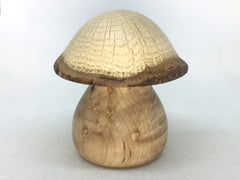 LV-5075 Birdseye Maple & Valley Oak Wooden Mushroom Keepsake Box, Pill, Jewelry Box-THREADED