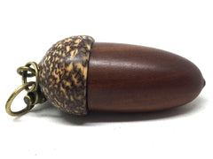 LV-5076 Manzanita & Betelnut Acorn Pendant Box,Bag Charm, Keychain-SCREW CAP