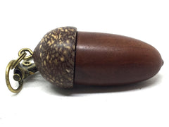 LV-5076 Manzanita & Betelnut Acorn Pendant Box,Bag Charm, Keychain-SCREW CAP