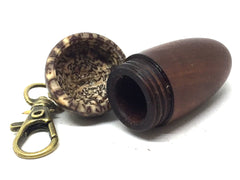 LV-5076 Manzanita & Betelnut Acorn Pendant Box,Bag Charm, Keychain-SCREW CAP