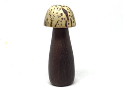 LV-5106 Raffia Palm Nut with Suriname Ironwood Mushroom Pill Holder, Needlecase-THREADED
