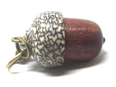 LV-5111 Wooden Acorn Pendant Box from Cardinalwood & Betelnut-SCREW CAP