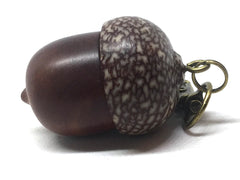 LV-5116 Manzanita & Betelnut Acorn Pendant Box,Bag Charm, Keychain-SCREW CAP