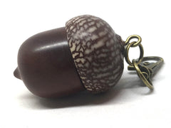 LV-5116 Manzanita & Betelnut Acorn Pendant Box,Bag Charm, Keychain-SCREW CAP