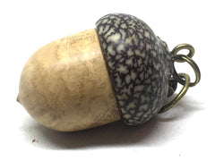 LV-5117 Black Locust Burl & Betel Nut Acorn Pendant Box, Pill Fob -SCREW CAP