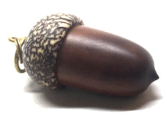 LV-5118 Manzanita & Betelnut Acorn Pendant Box,Bag Charm, Keychain-SCREW CAP