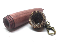 LV-5122 Acorn Pendant Box, Secret Compartment from Purpleheart & Betel Nut-SCREW CAP