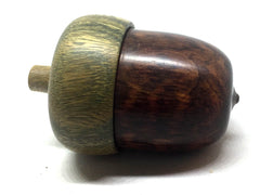LV-5124 Snakewood & Verawood Acorn Ring Box, Secret Compartment-SCREW CAP