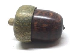 LV-5124 Snakewood & Verawood Acorn Ring Box, Secret Compartment-SCREW CAP