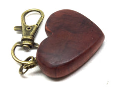 LV-5126 Heart Shaped Charm, Keychain, Wedding Favor Made from Redheart Wood-HAND CARVED