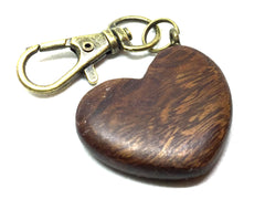 LV-5128 Arizona Desert Ironwood Wooden Heart Charm, Keychain, Wedding Gift-Unique Hand Made