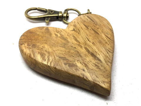 LV-5125 Sappanwood Wooden Heart Charm, Keychain, Wedding