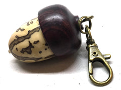 LV-5143 Camatillo & Raffia Nut Acorn Pendant Box, Charm, Pill Holder-SCREW CAP
