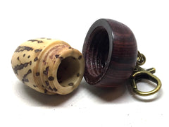 LV-5143 Camatillo & Raffia Nut Acorn Pendant Box, Charm, Pill Holder-SCREW CAP