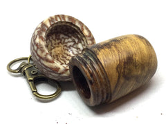 LV-5147 Desert Ironwood & Betelnut Acorn Pendant Box, Charm, Pill Holder-SCREW CAP